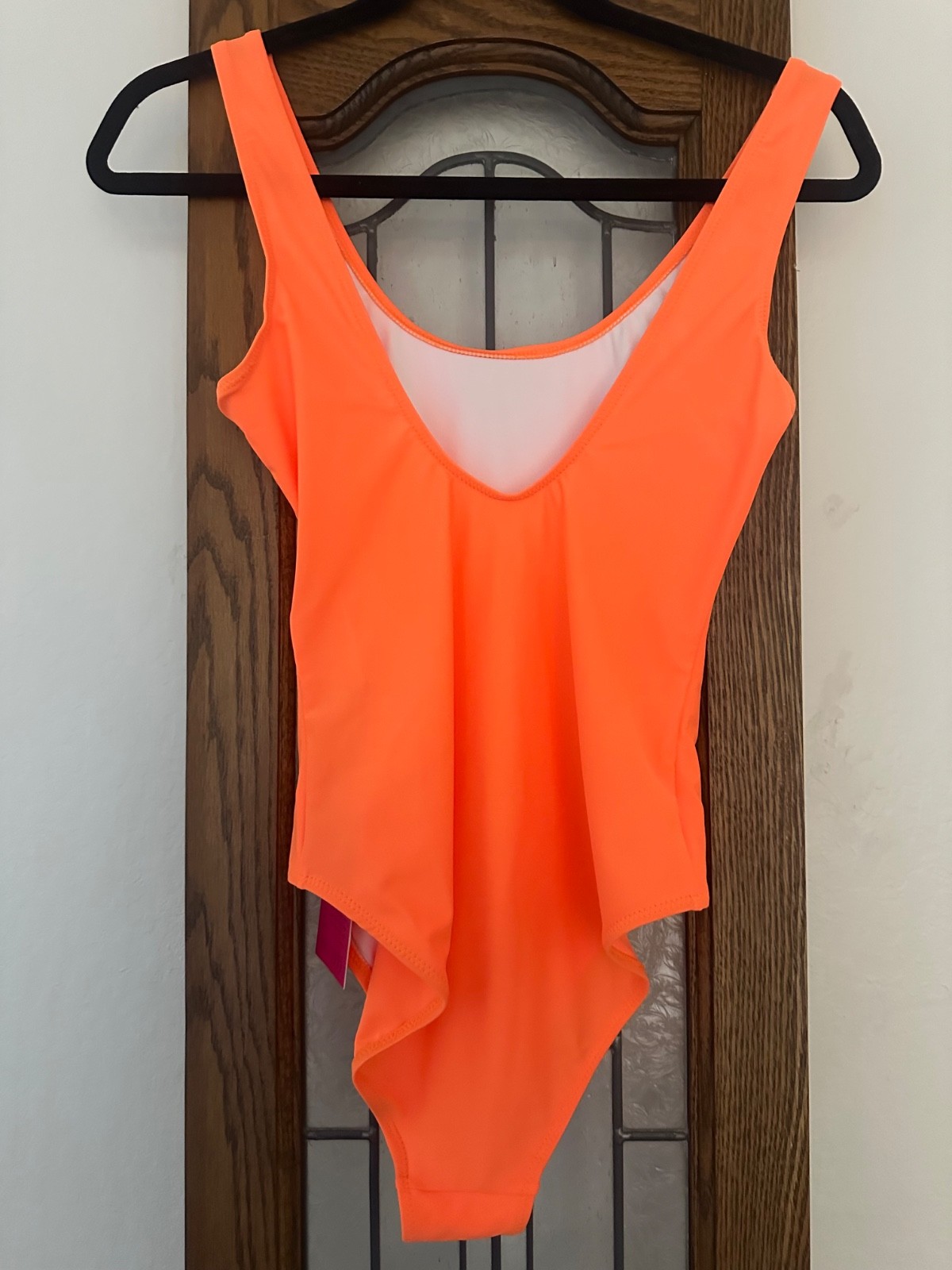 SPEERISE One Piece Tank High-Cut Leotard Small NWT Nice! NEON ORANGE
