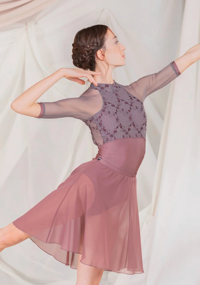DellaLo Milano Selene CL Ballet Leotard – Elegant High Neck | Open Back – NWT