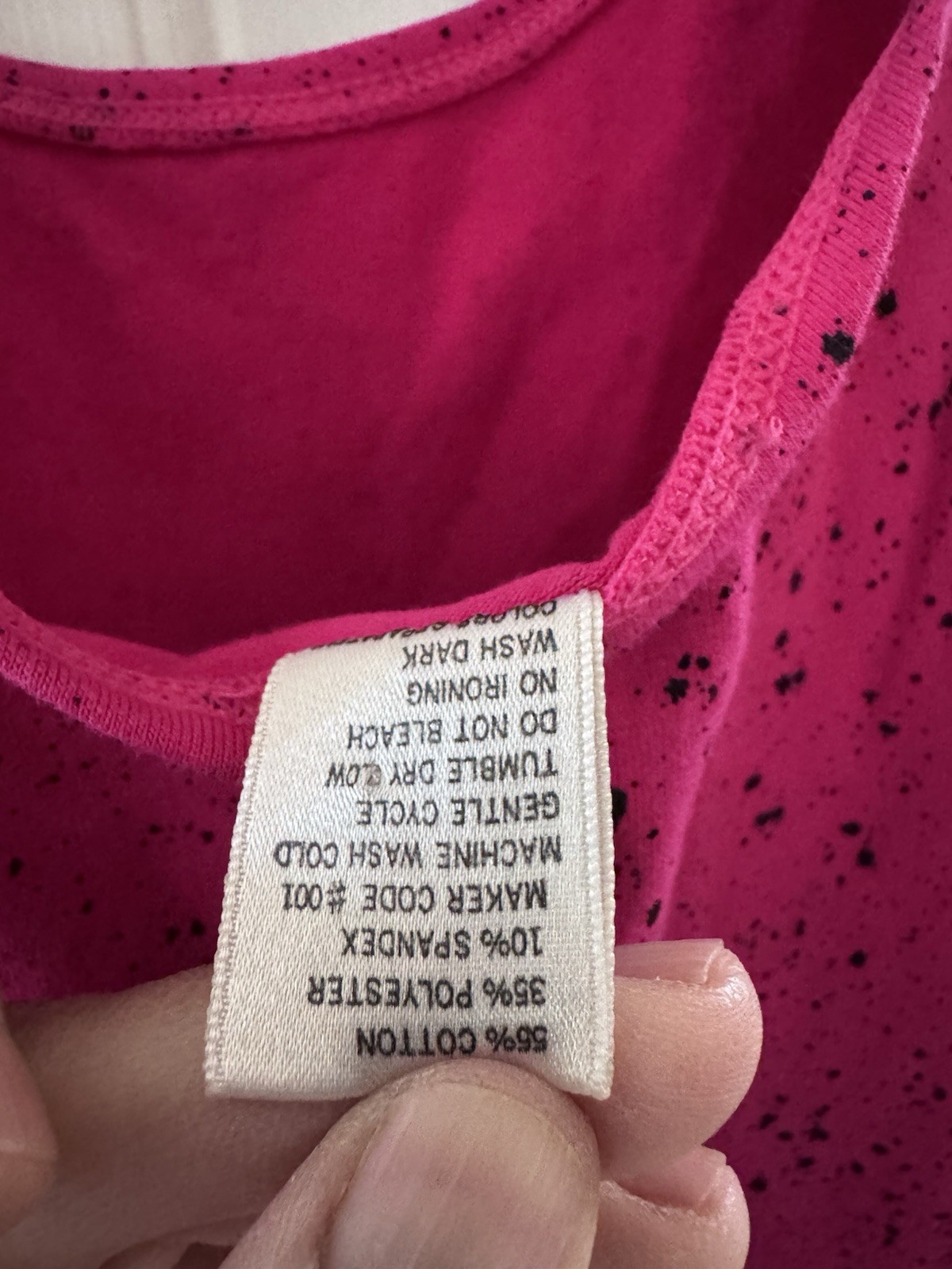 The Body Co Vintage Leotard fuchsia pink splatter pattern S/M vtg