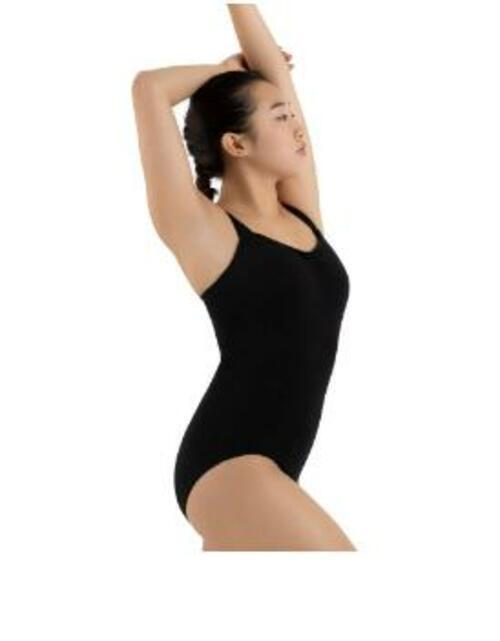 Capezio Womens Classic Pinch-front Princess Tank Leotard Shirt Black Sz XS 14184