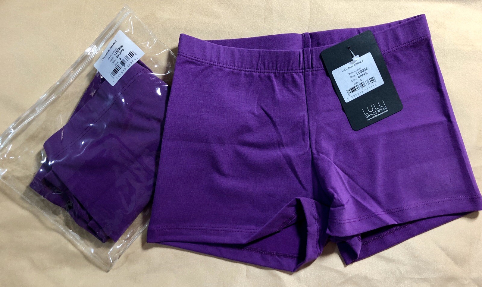 Shorts for Dance & Gymnastics – EXTRA SOFT – Size SMALL ADULT – Grape Color