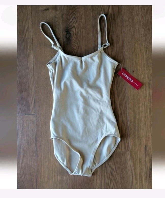 Capezio TB1420 Camisole Adjustable Strap Leotard Nude Small NWT