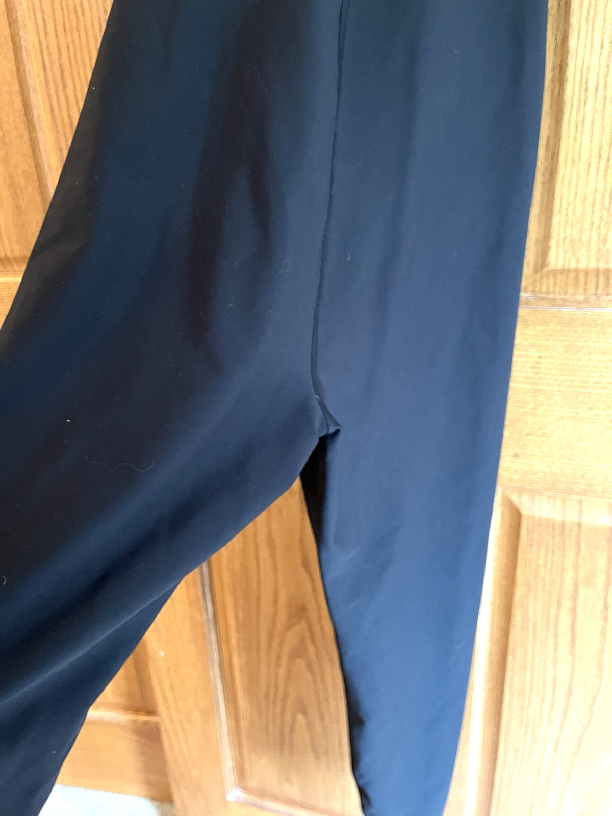 Black Unitard Sleeveless Long Legs Sleeveless Scoop Neck – See Description