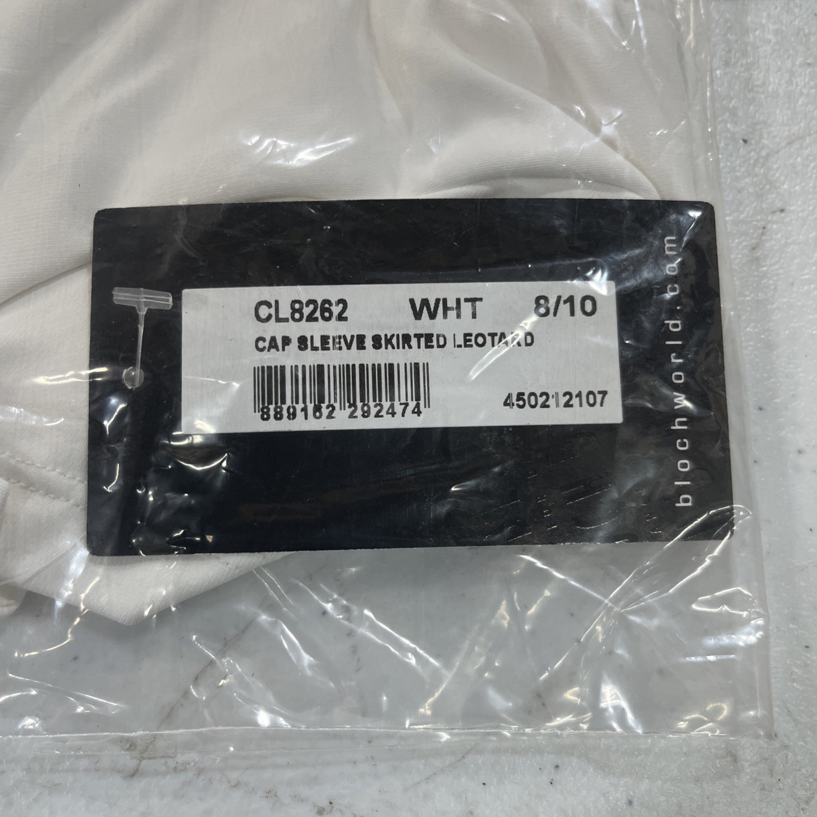 BLOCH CL8262 White Cap Sleeve Skirted Leotard 8/10