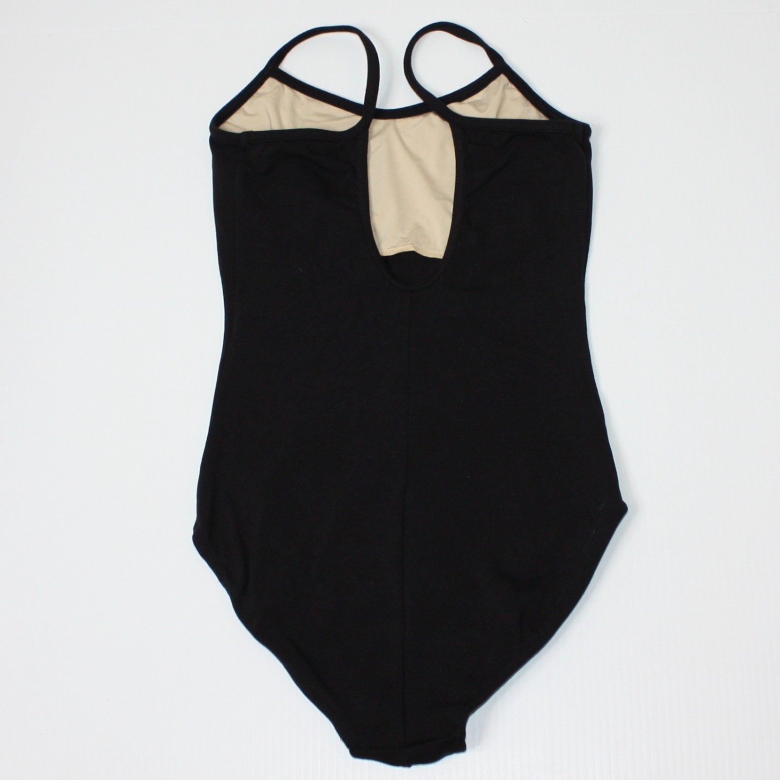 Mirella Women’s Scoop Front Camisole Leotard Dance Leo in Black and size Adult M