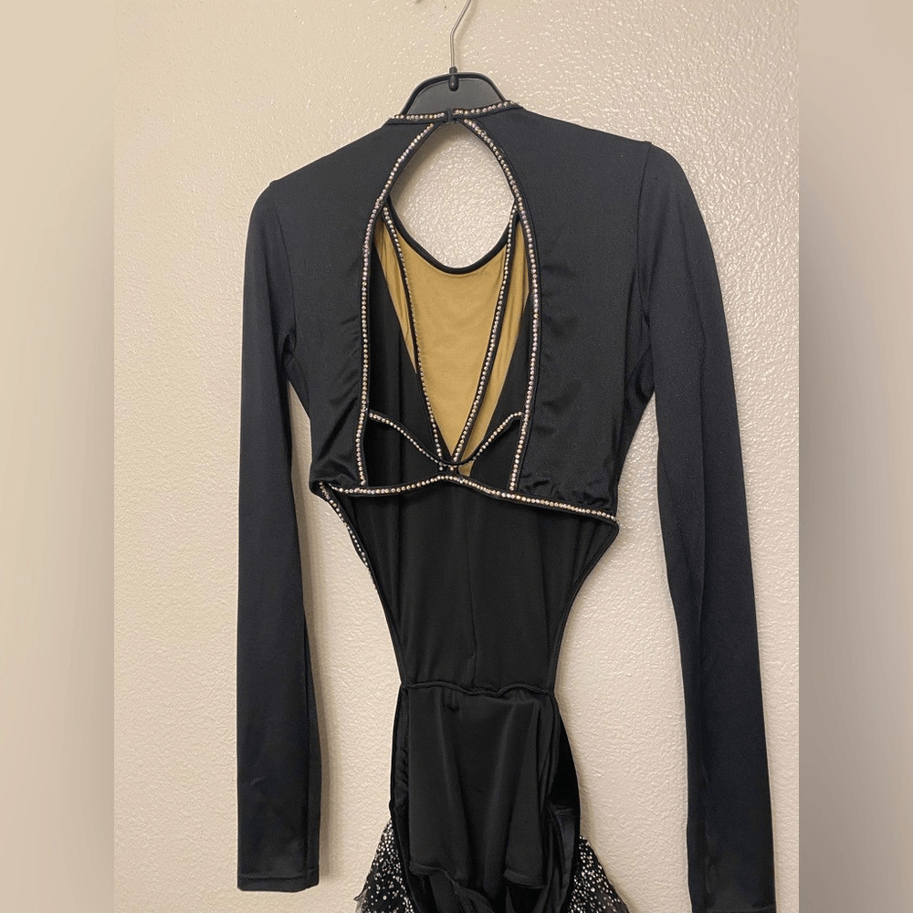 Weissman dance costume solo black crystal jazz lyrical My Head My Heart 14914 MA