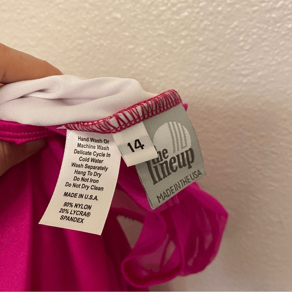 The Lineup dance costume lyrical hot pink custom SAGE SKIRTED LEOTARD SA 14