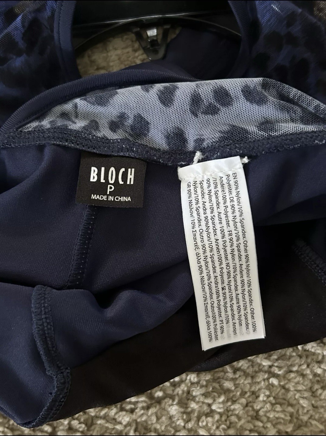 Brand New Navy Bloch Mesh Halter Leotard Size Petite