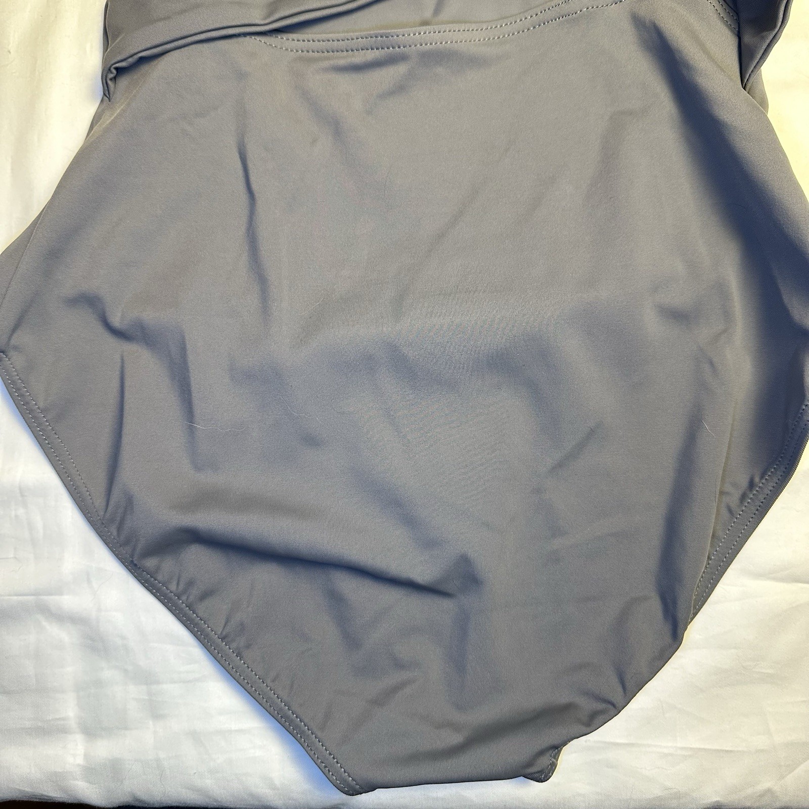 Weissman NWT Grey Crisscross Back Tank Ballet Dance Leotard 14055 LA