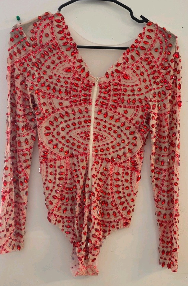 Bodysuit Dance Costume Performance Club Leotard Stage, One Size
