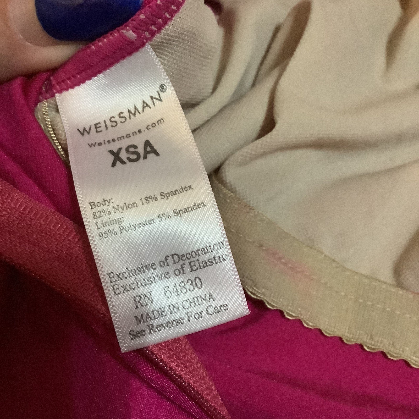Adult Dance Gymnastics Leotard Balera Weissman Lot Of 2 Pink Blue sz XSA