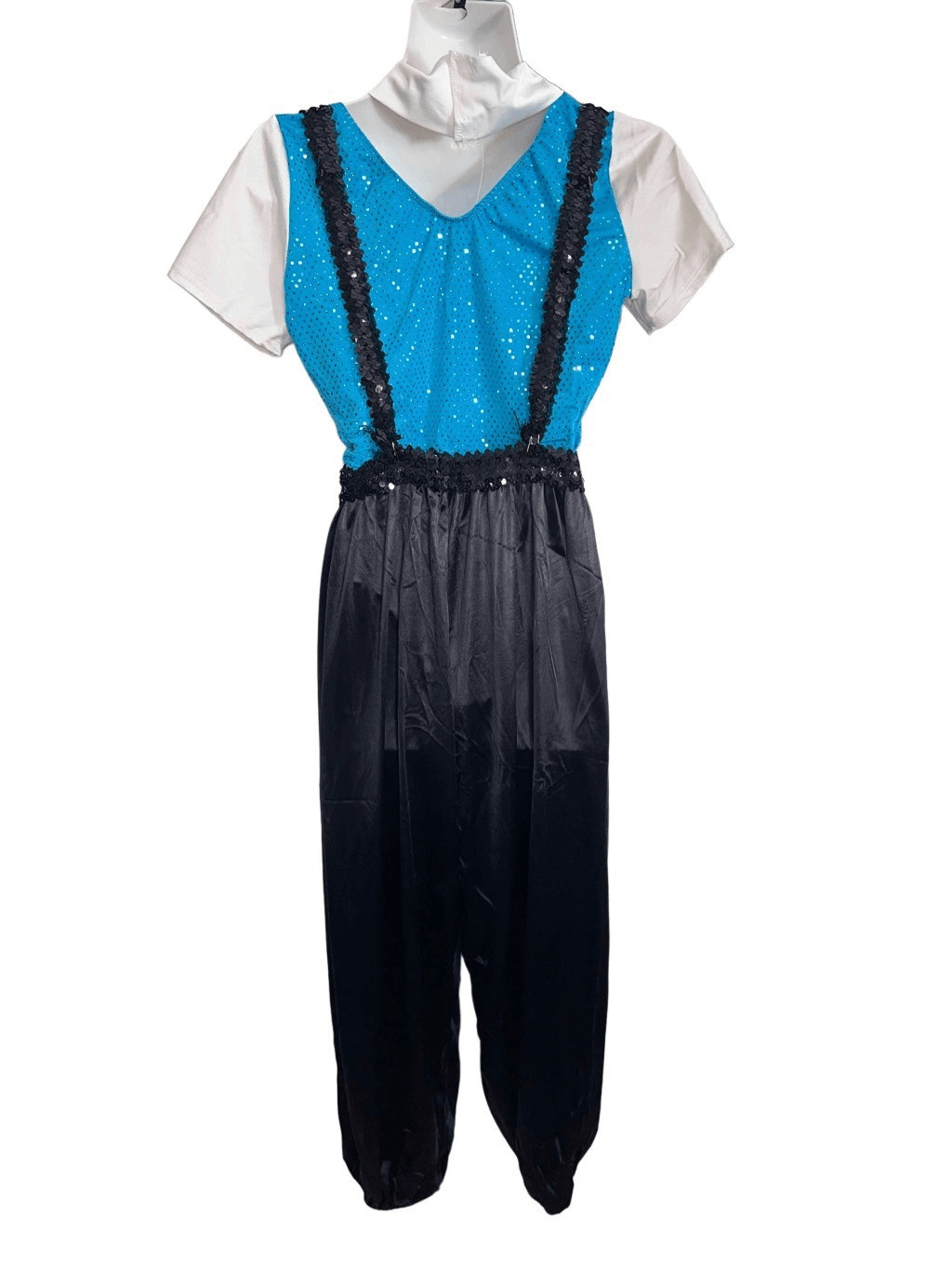 Dansco Newsies Dance Costume Adult L 6 Piece Set Sequin Paperboy Tap Jazz Blue