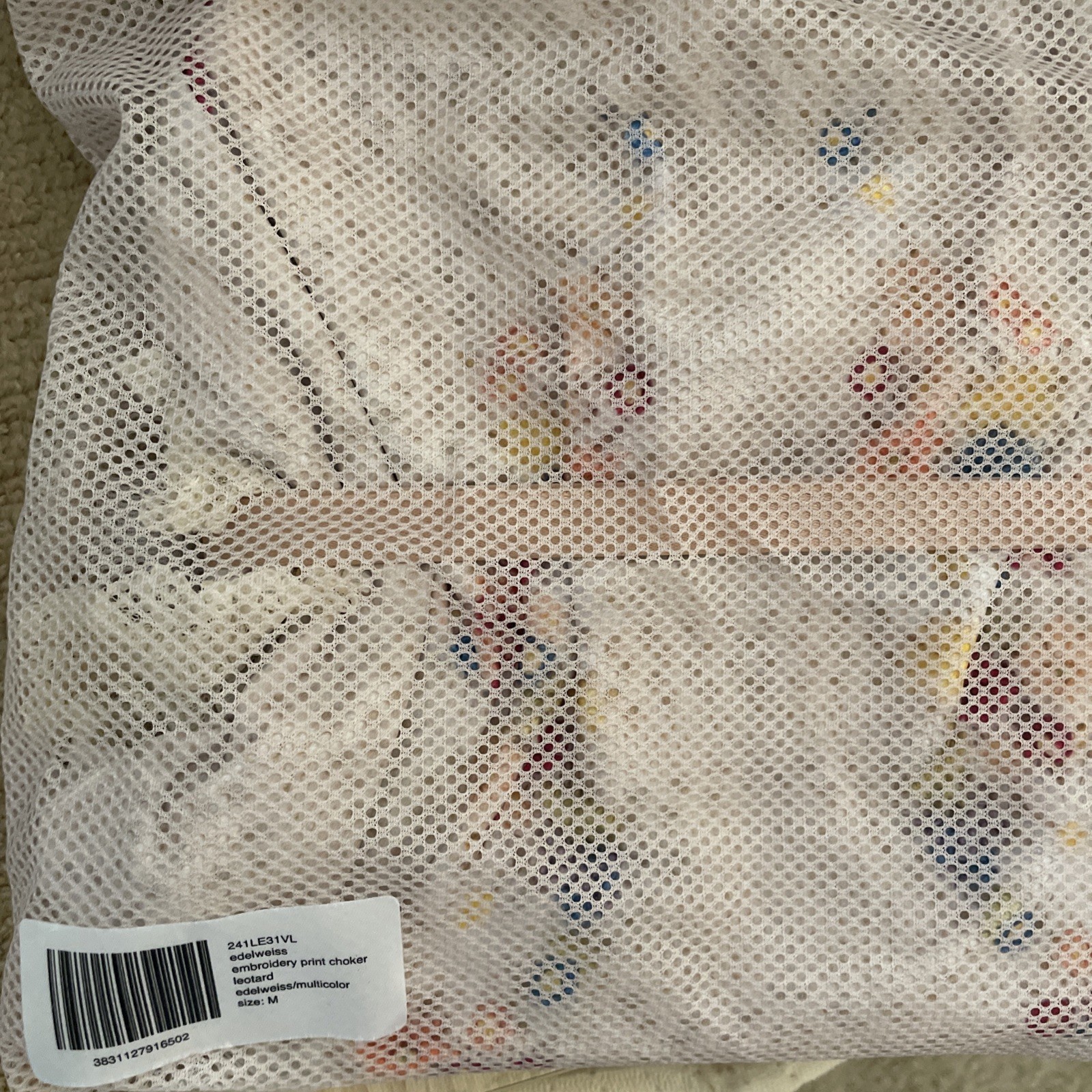 New Just A Corpse Edelweiss Embroidery Print Halter Leotard Size Medium