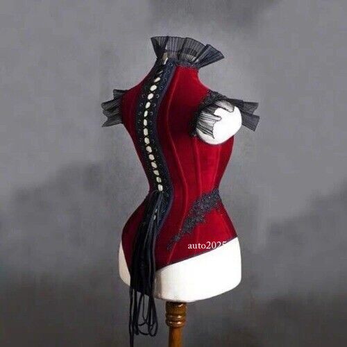 Vintage Red Heart Cutout Strap Bodysuit Gogo Costume Dancer Jazz Dance Leotard