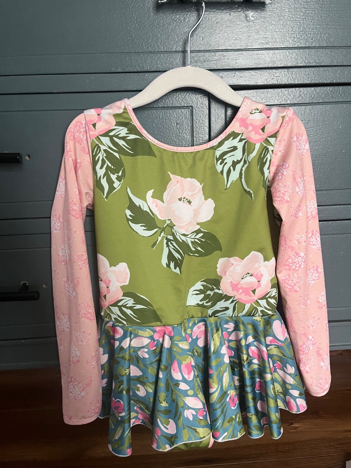 sweet honey girls size 5 youth floral leotard