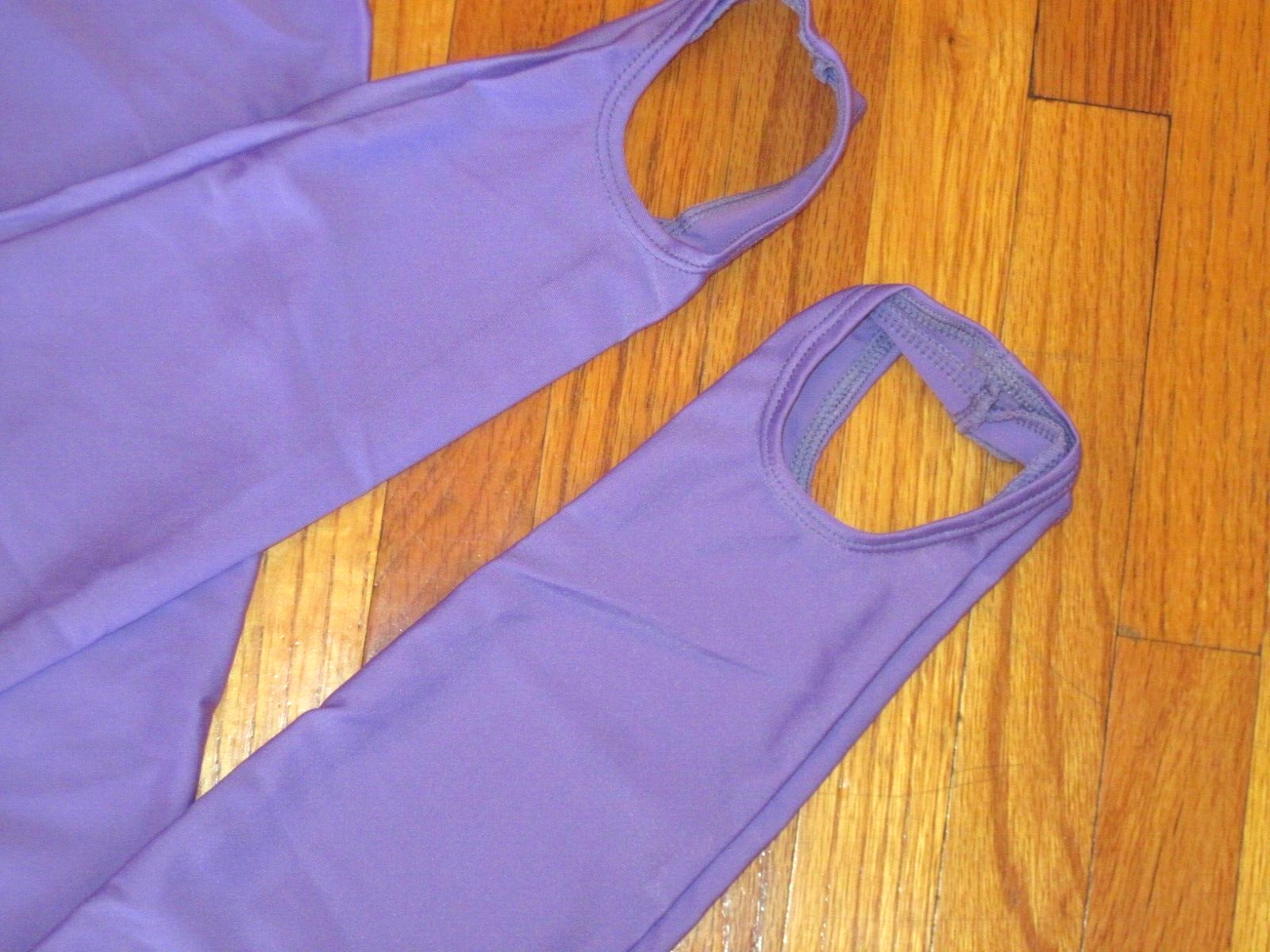 Plus Size Shiny Violet Tank Spandex Stirrup Foot Unitard Jumpsiut Sz 3XL-18+ New