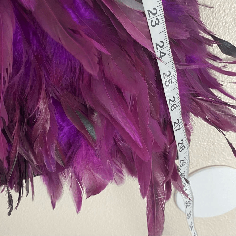 Glamour dance costume purple sequin feather jazz Broadway adult small SA -NEW