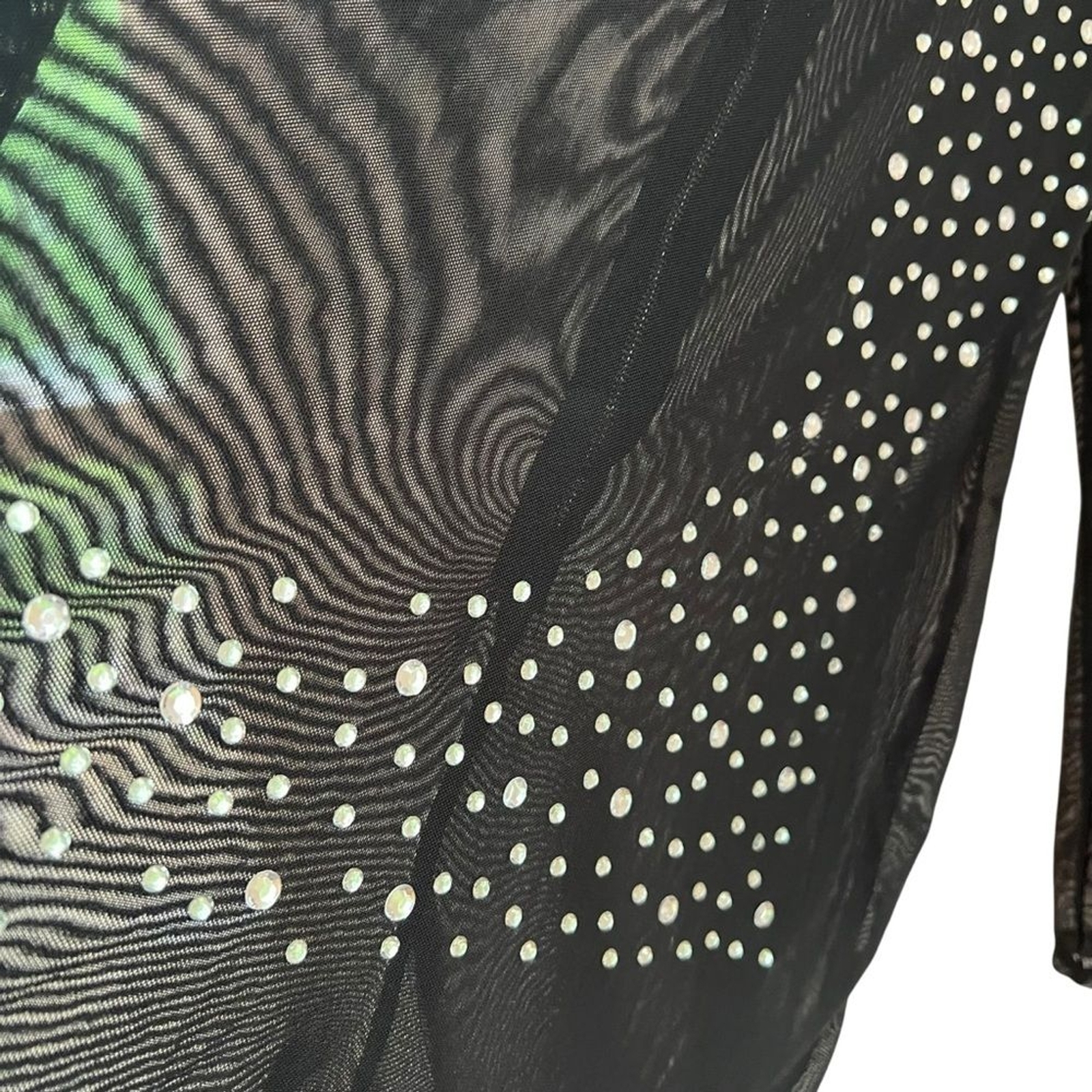 XL Black Jumpsuit with Studded Design back zipper