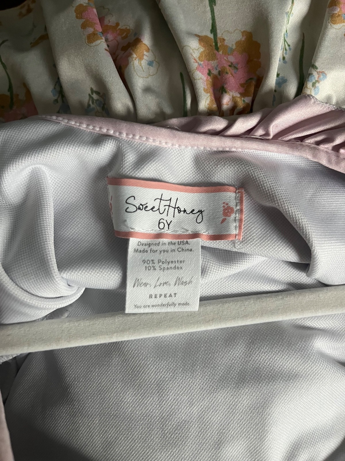 sweet honey girls size 6 youth polka dot floral leotard