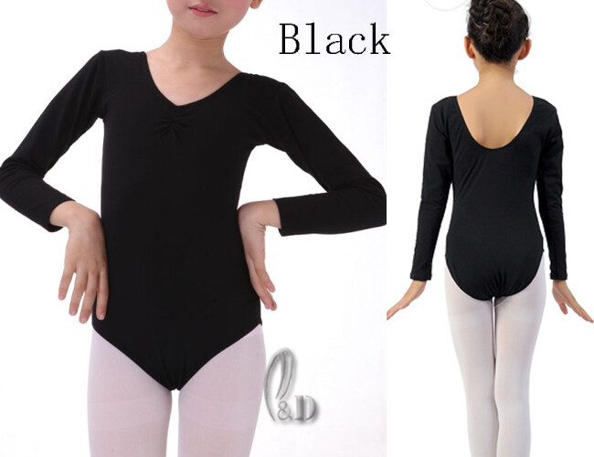 AU STOCK GIRL TO ADULTS COTTON LONG SLEEVE DANCE BALLET GYMNASTICS LEOTARD DA012