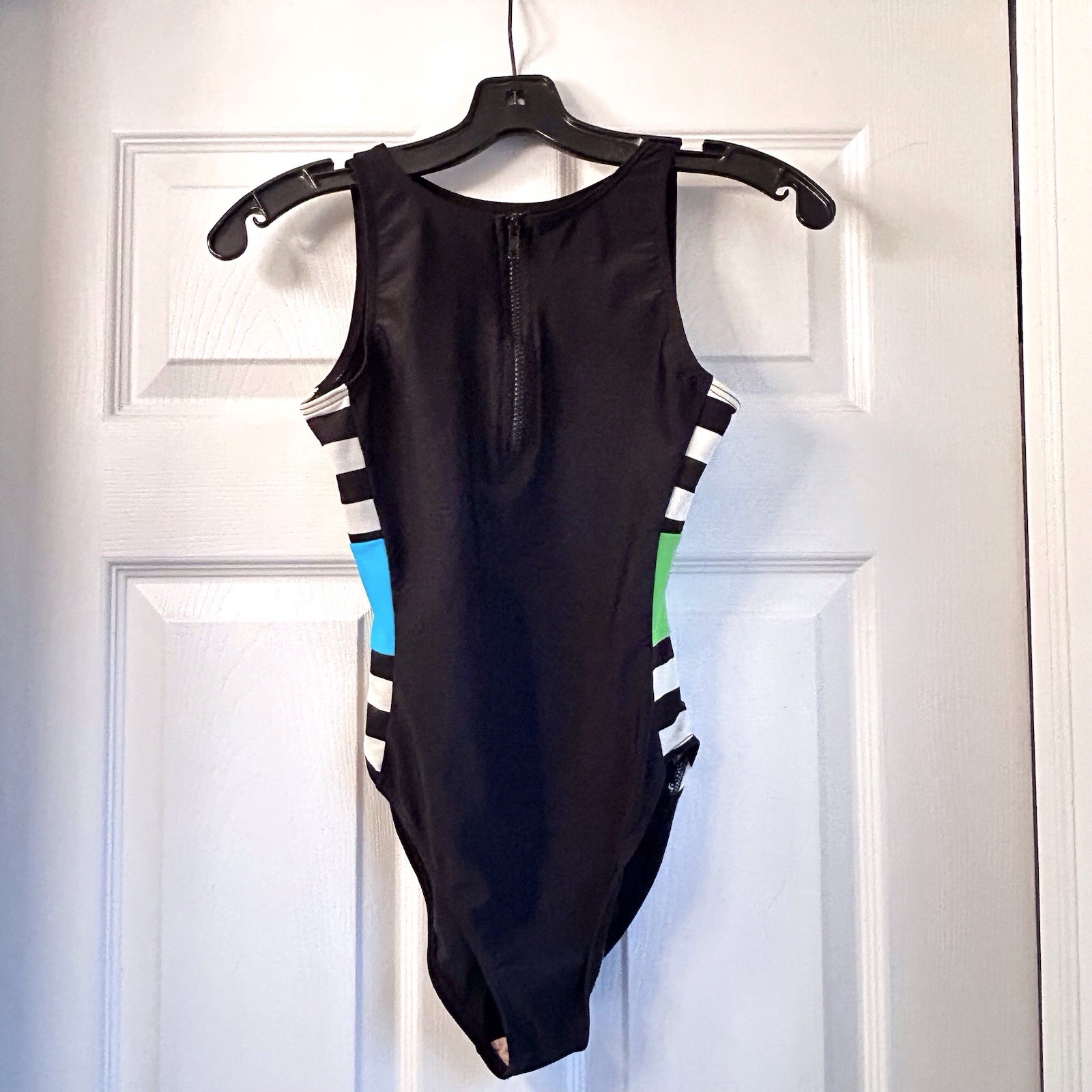 Vintage Marika 80/90’s Black Leotard High Leg Size Small Adult Bodysuit Nylon