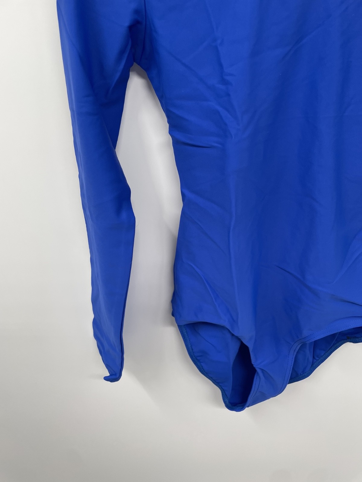 Theatricals Leotard Womens Medium Royal Stretch Long Sleeve Dance One Piece NWT