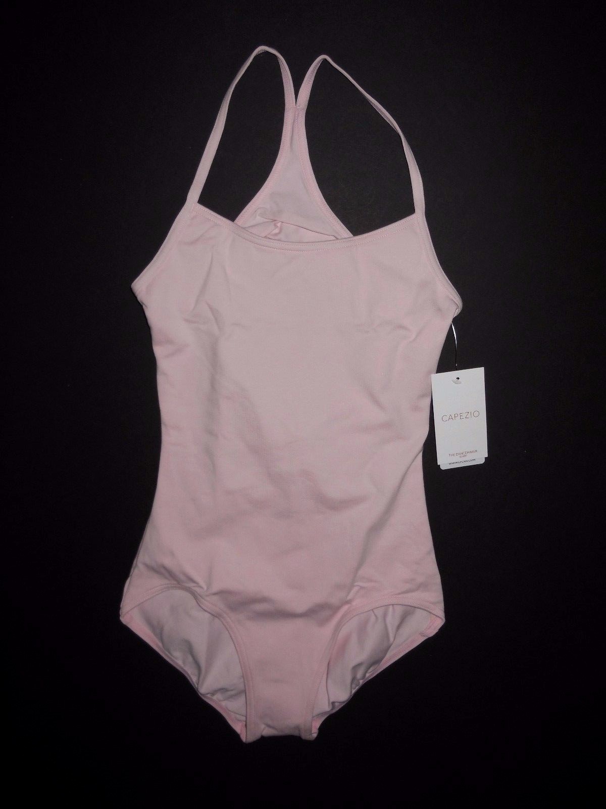 CAPEZIO pink CAMISOLE LEOTARD cottonspandx frontlined CC861 ch/ladies sizes