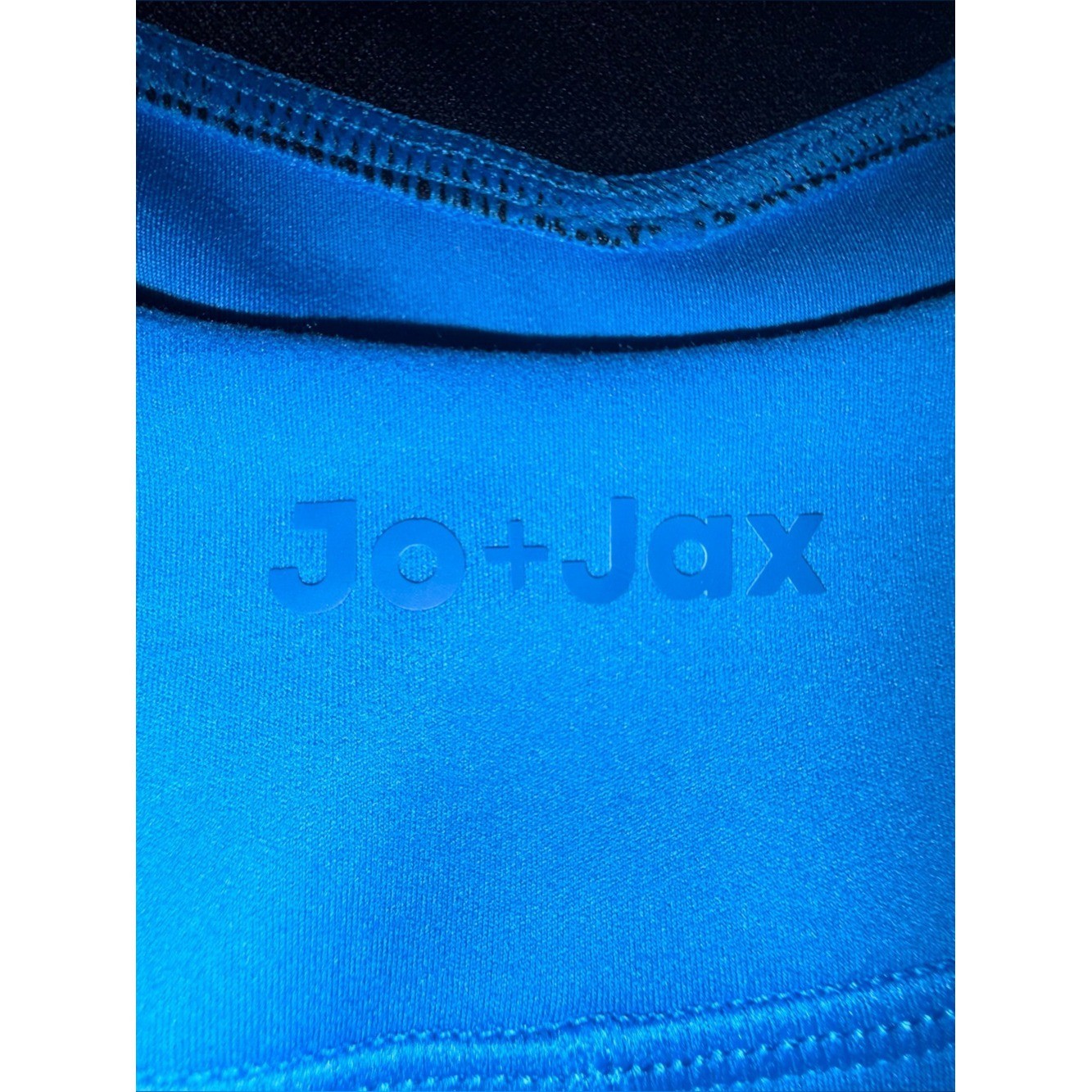 Jo & Jax NWT!! Blue Girls‘ Dance Biketard with Rainbow Straps Size Adult Small