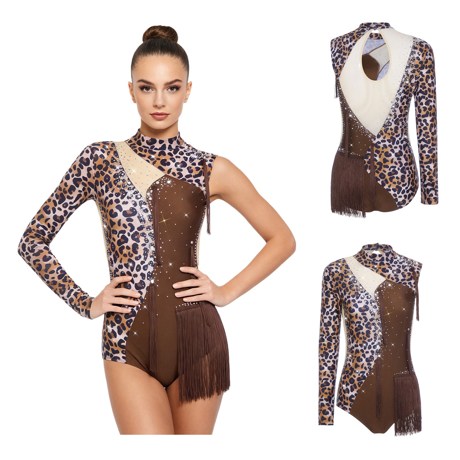 Women Bodysuit Athletic Ballet Dancewear Jumpsuit Cha-Cha Leotard Competitions