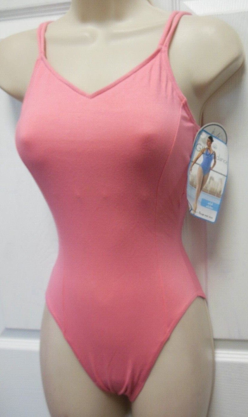 Girls Oring Strappyback dance leotard CORAL cotton spandex fun back