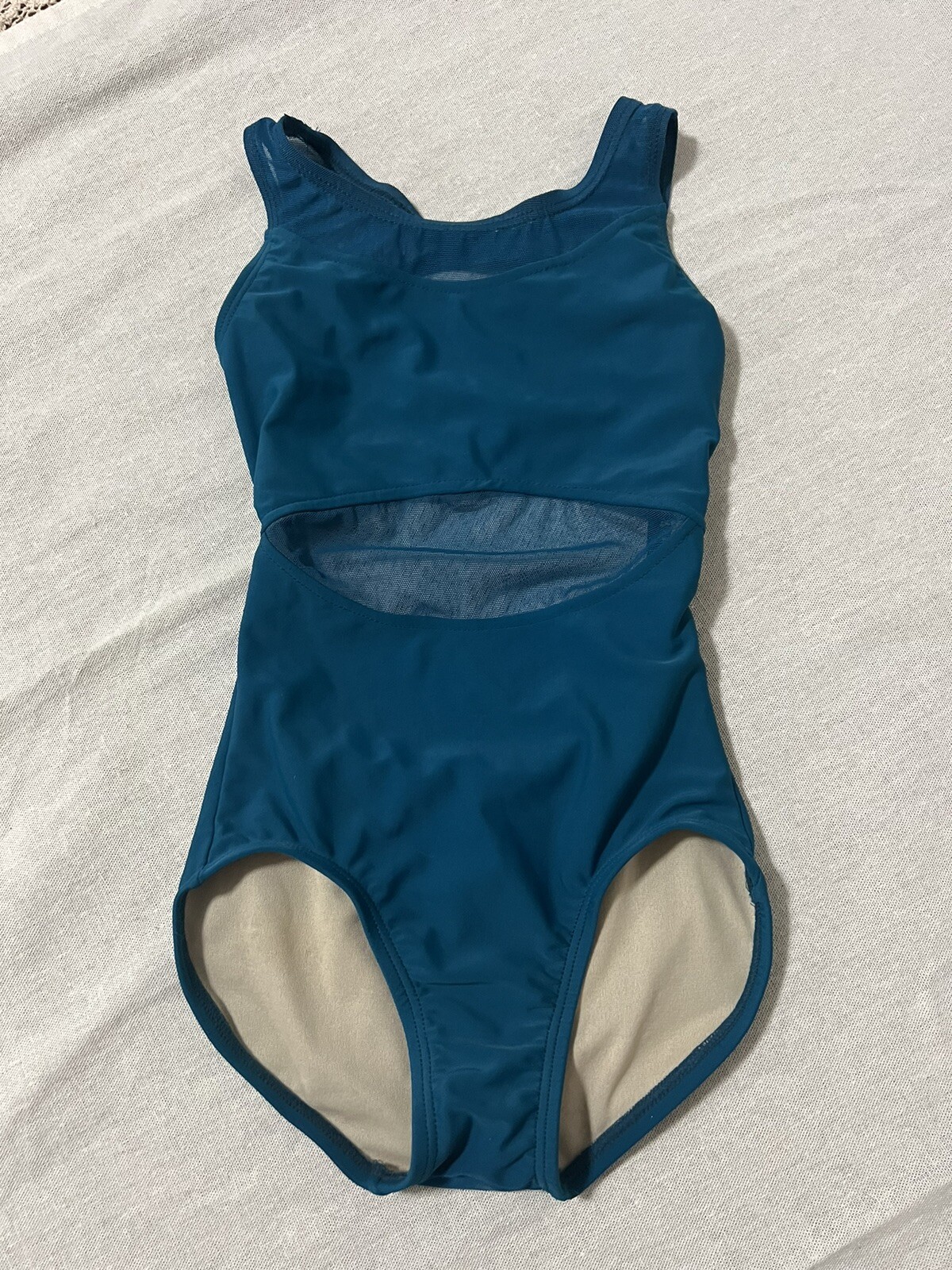 BP designs teal open back leotard