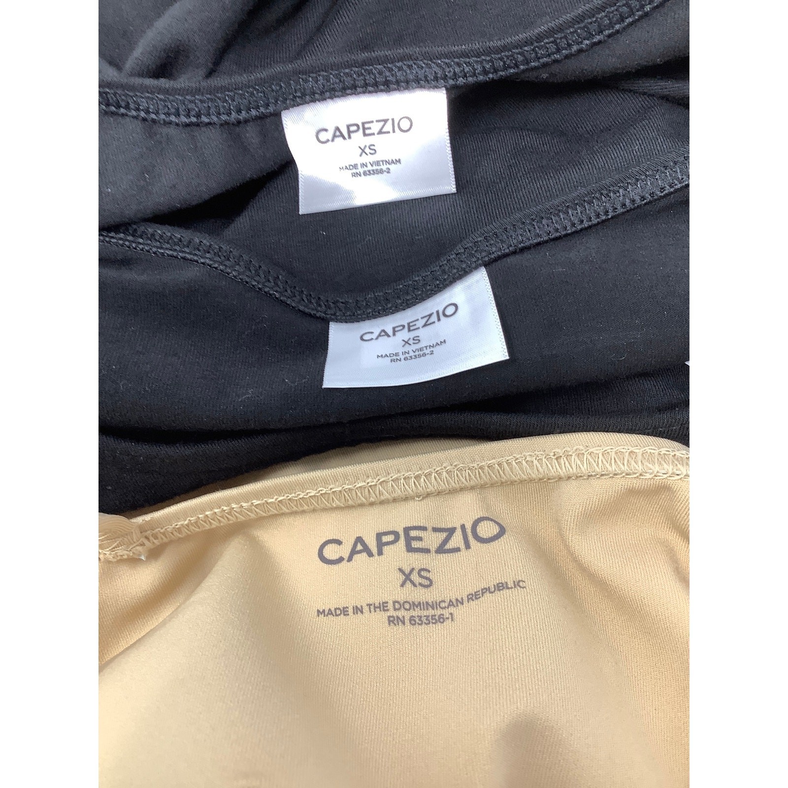 Lot of 3 Capezio Women XS Black Nude Cami Short Sleeve Balletcore Leotard B18-19