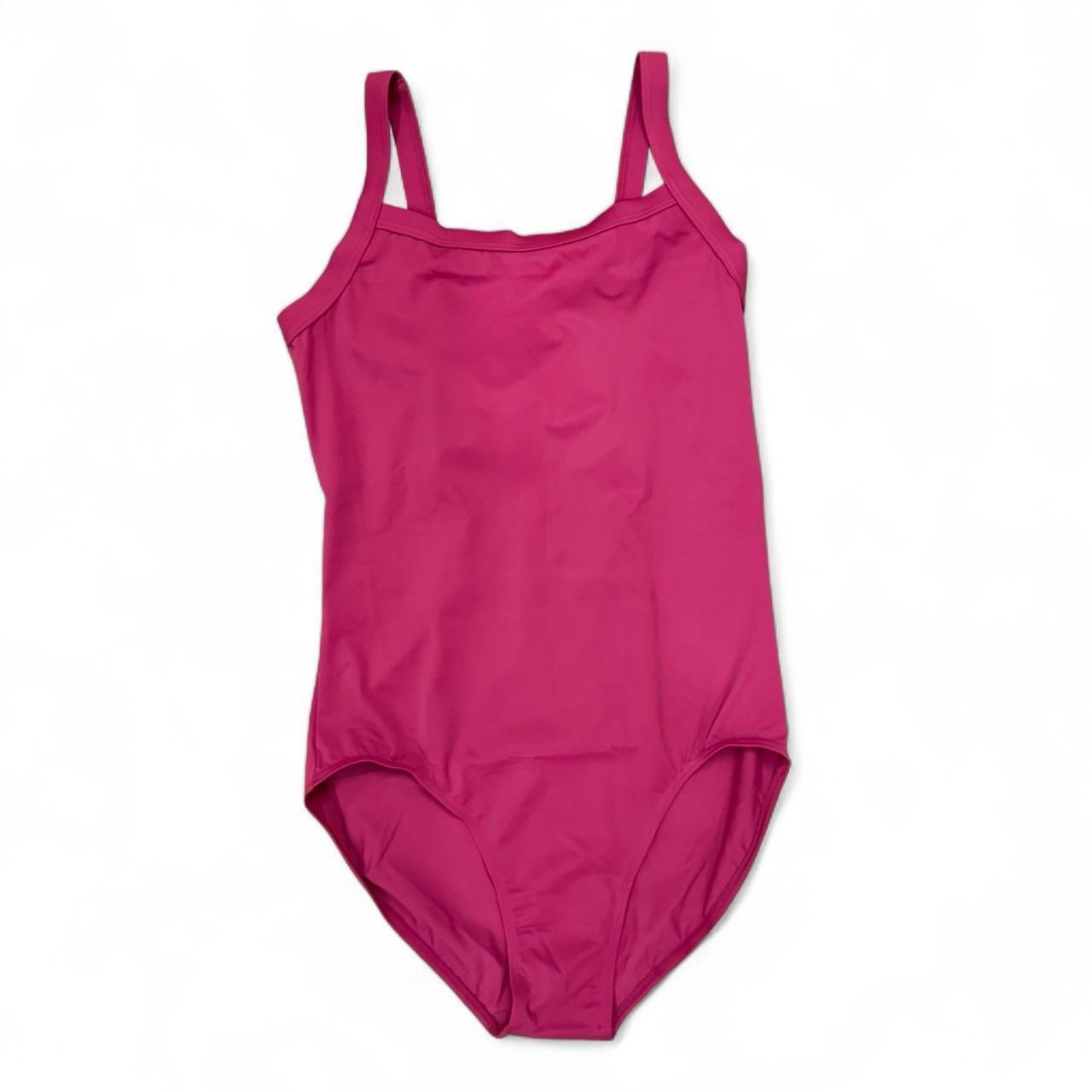 NWOT Balera MT12096 Berry Pink Mesh Crisscross Straps Dance Leotard, Size LA.