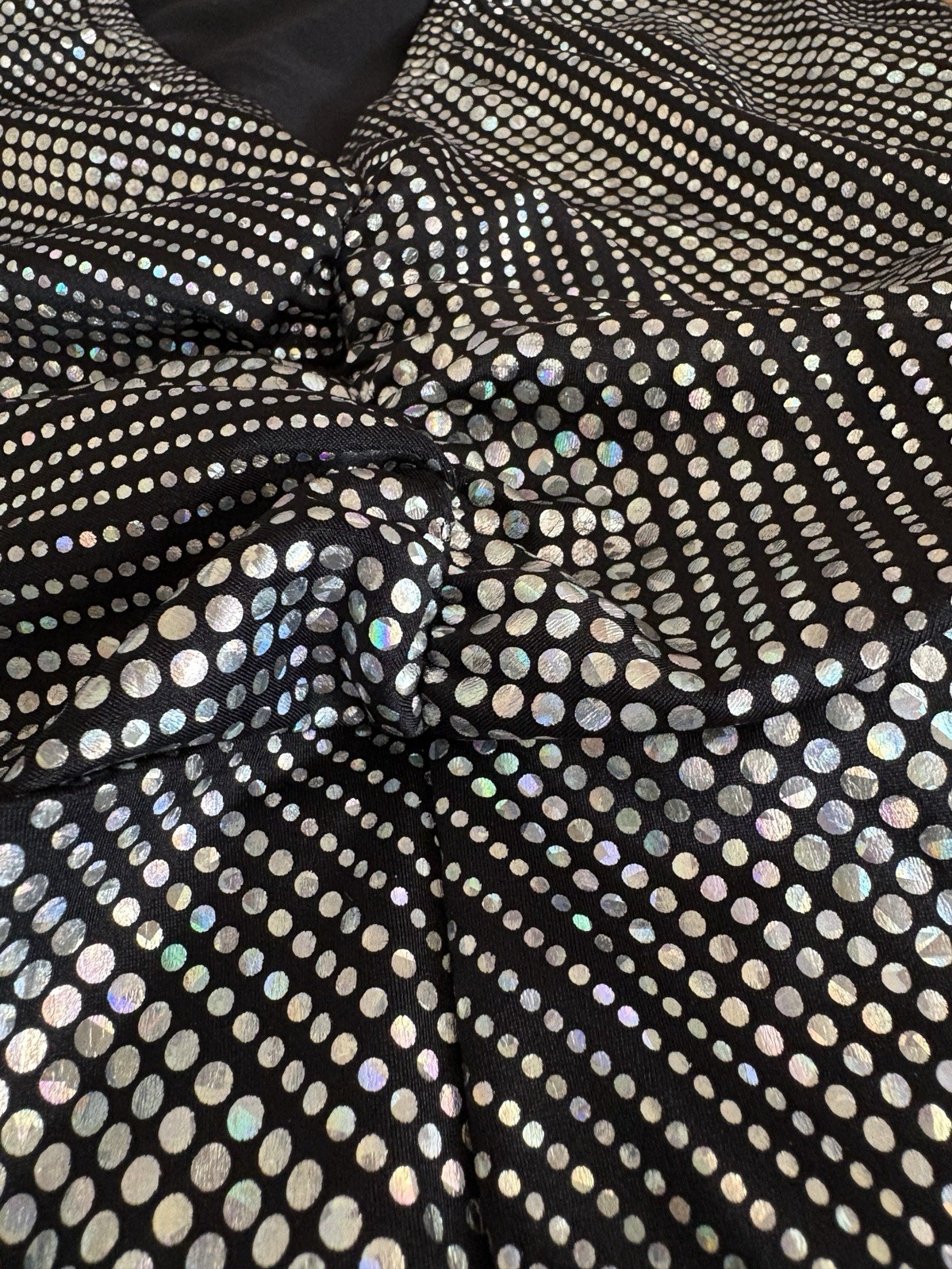 Kelle Company Dance Costume Black Iridescent Dots Dance Leotard Adult Small