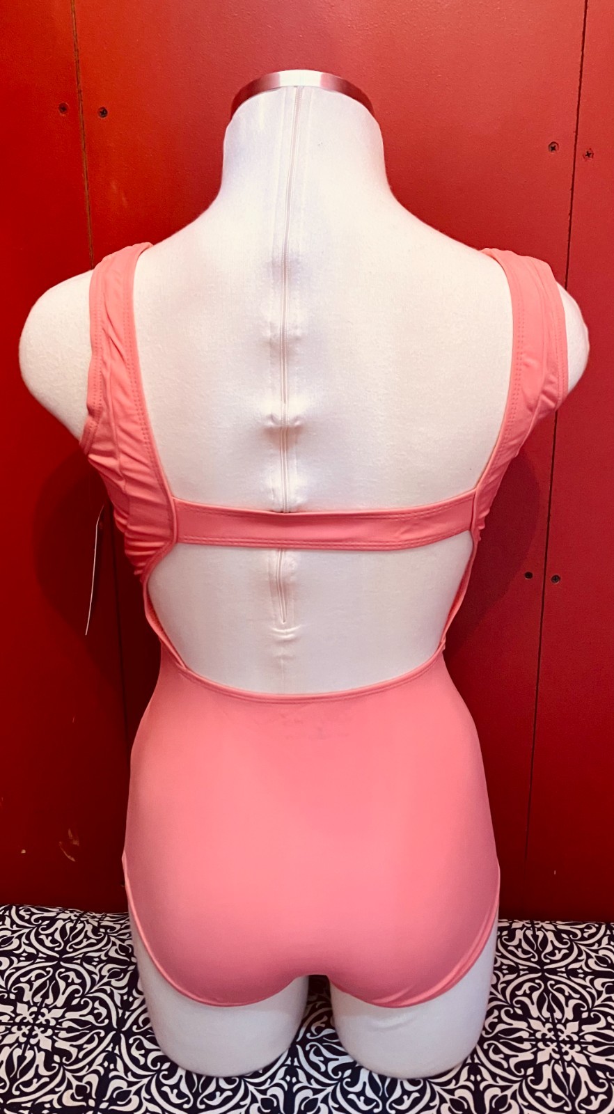 NWT Capezio TB202W Medium Adult Flamingo Color Mod Tank Ballet Dance Leotard