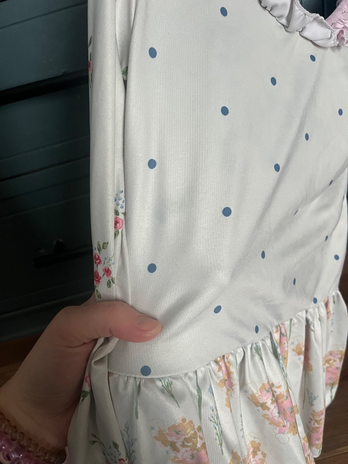 sweet honey girls size 6 youth polka dot floral leotard