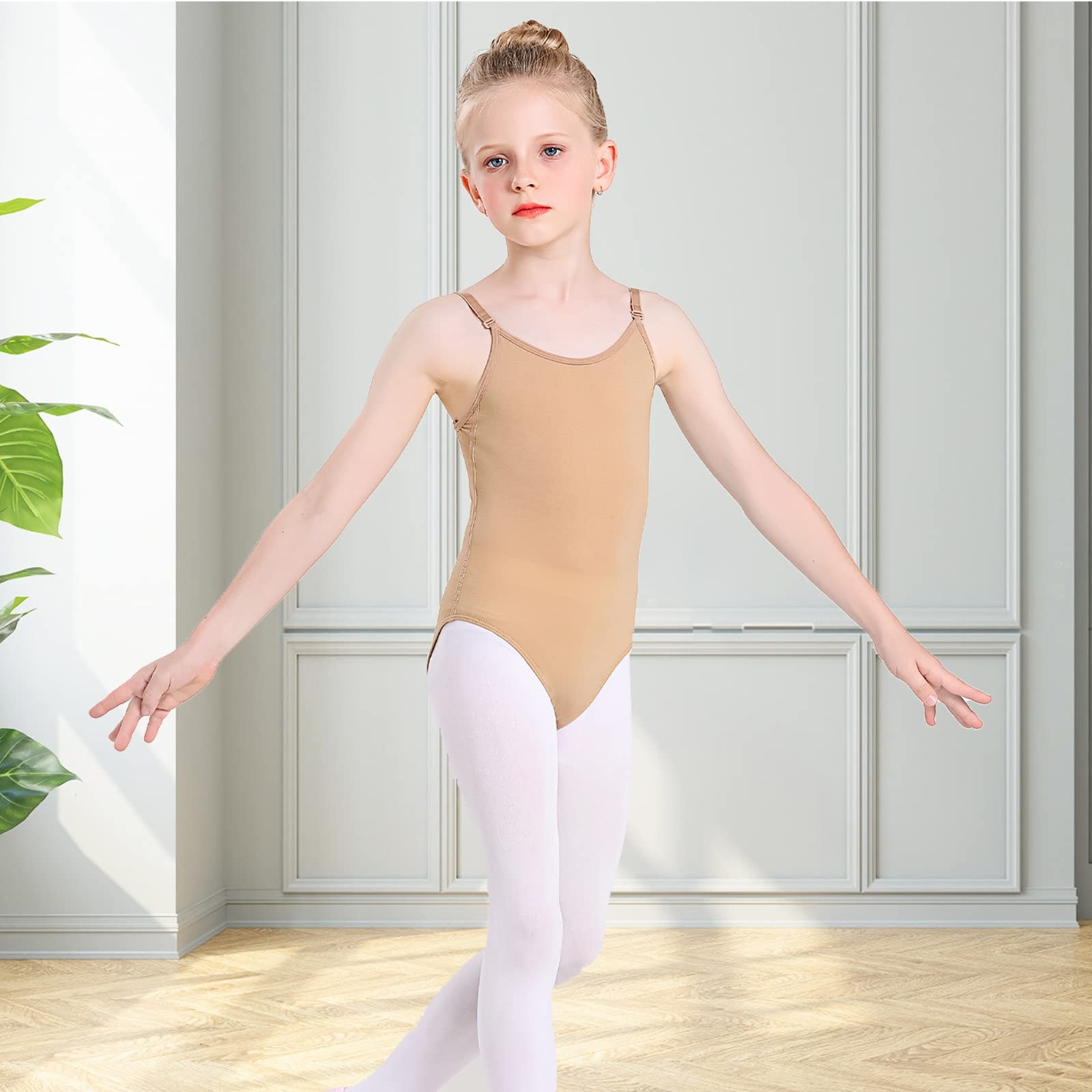 Monbessi Girls Ballet Dance Nude XS (Height: 100-120 cm, 3-5 Years),