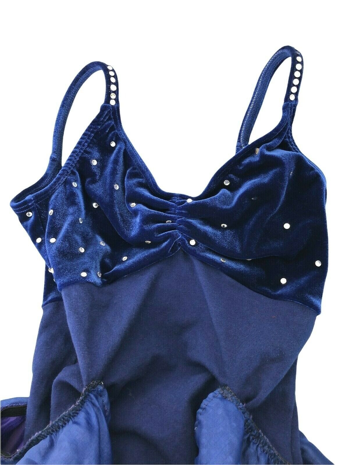 Major Motion Dance Wear Leotard Skirt Blue Purple Rhinestone Petite Adult Cospla