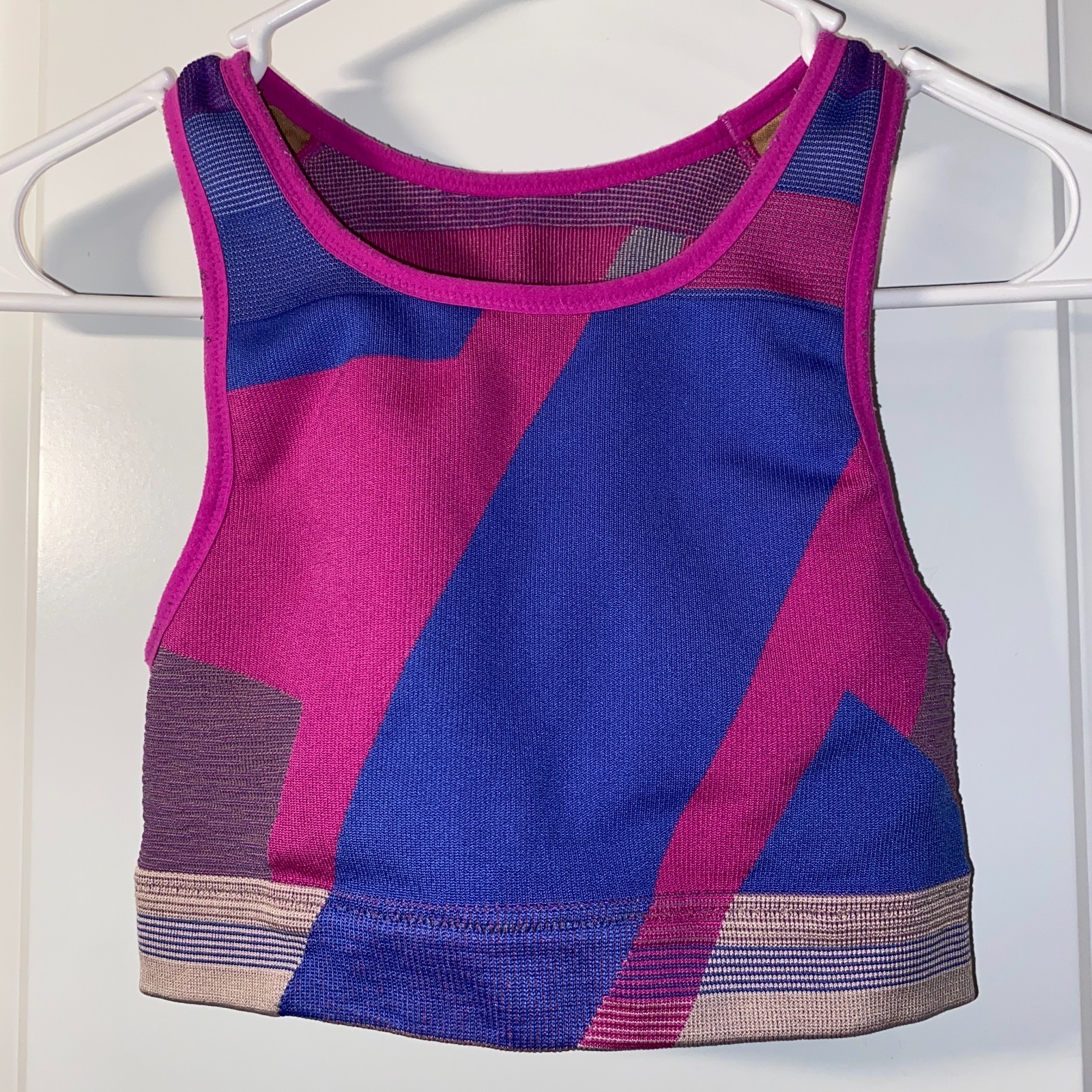 Nike Icon Clash Color Block Dri Fit Stretch Sports Bra | Size M