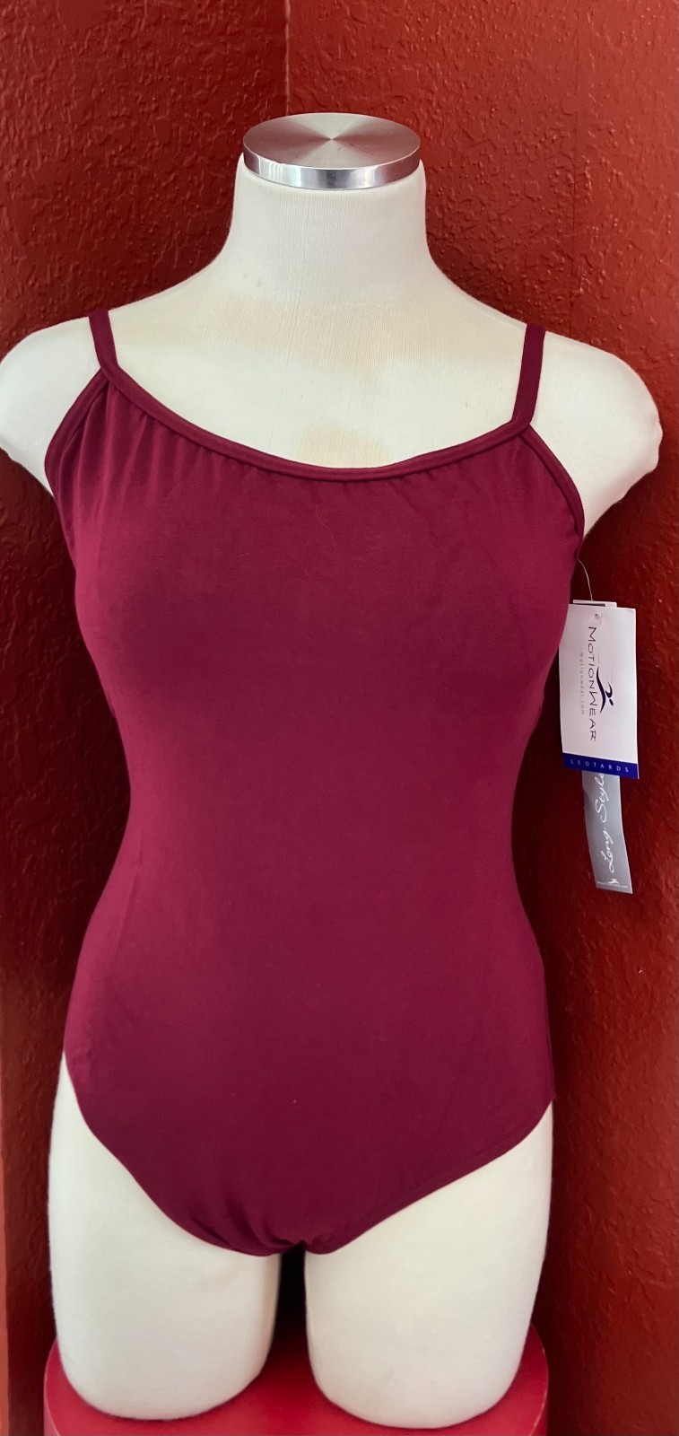 NWT Motionwear Burgundy Adult Ballet Dance Plus Leotard Size 1X, 2X Available