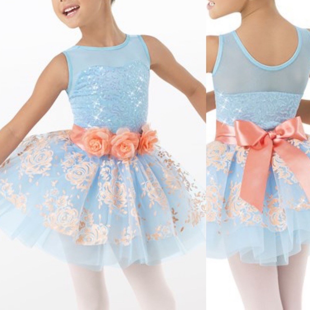 Weissman Dance HOW TO BELIEVE 9318 Blue tutu ballet costume small child SC