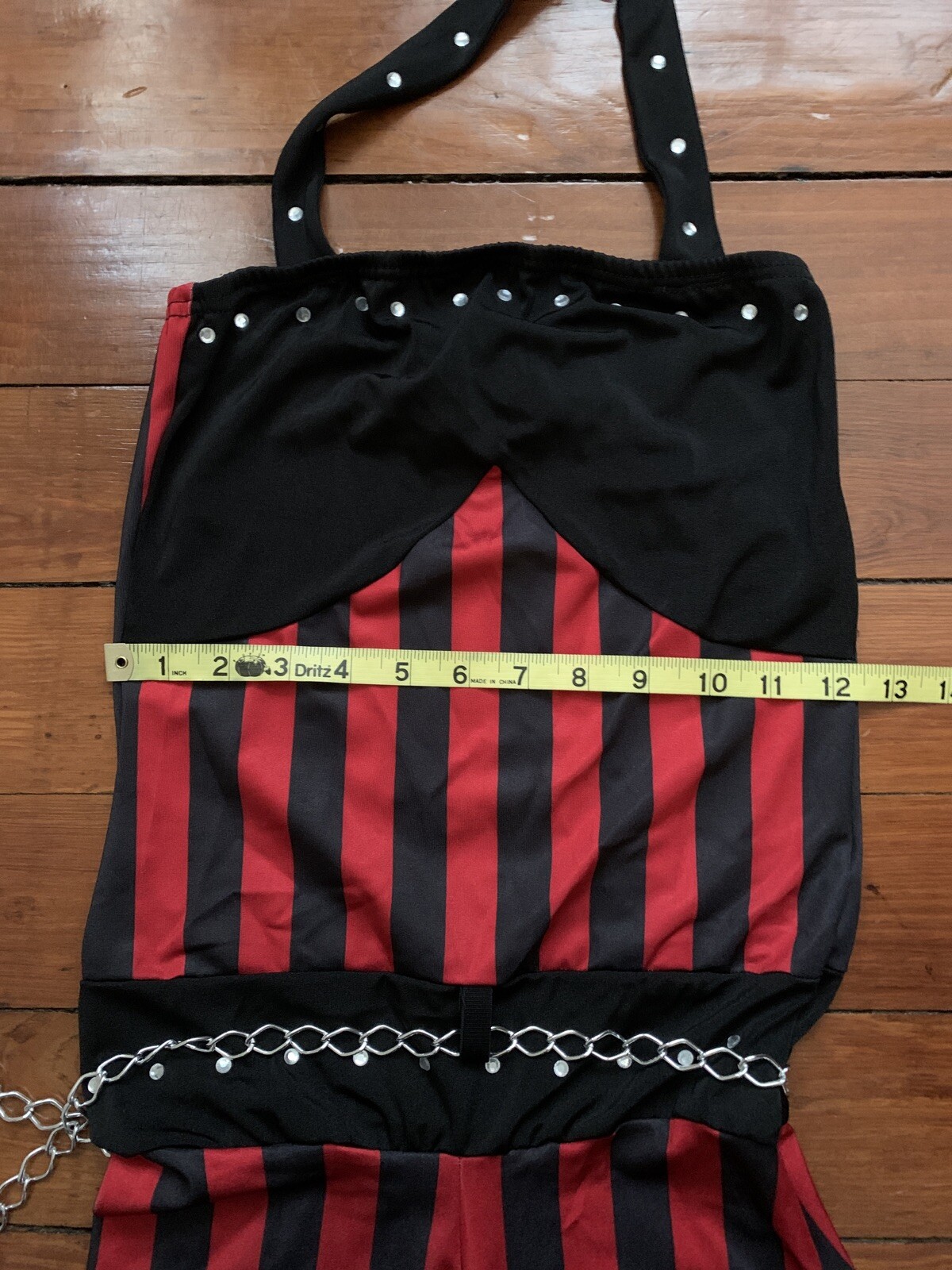 (S) DANCE COSTUME, RED BLACK TAP JAZZ, COMPETITION “THE APPLAUSE” Chains