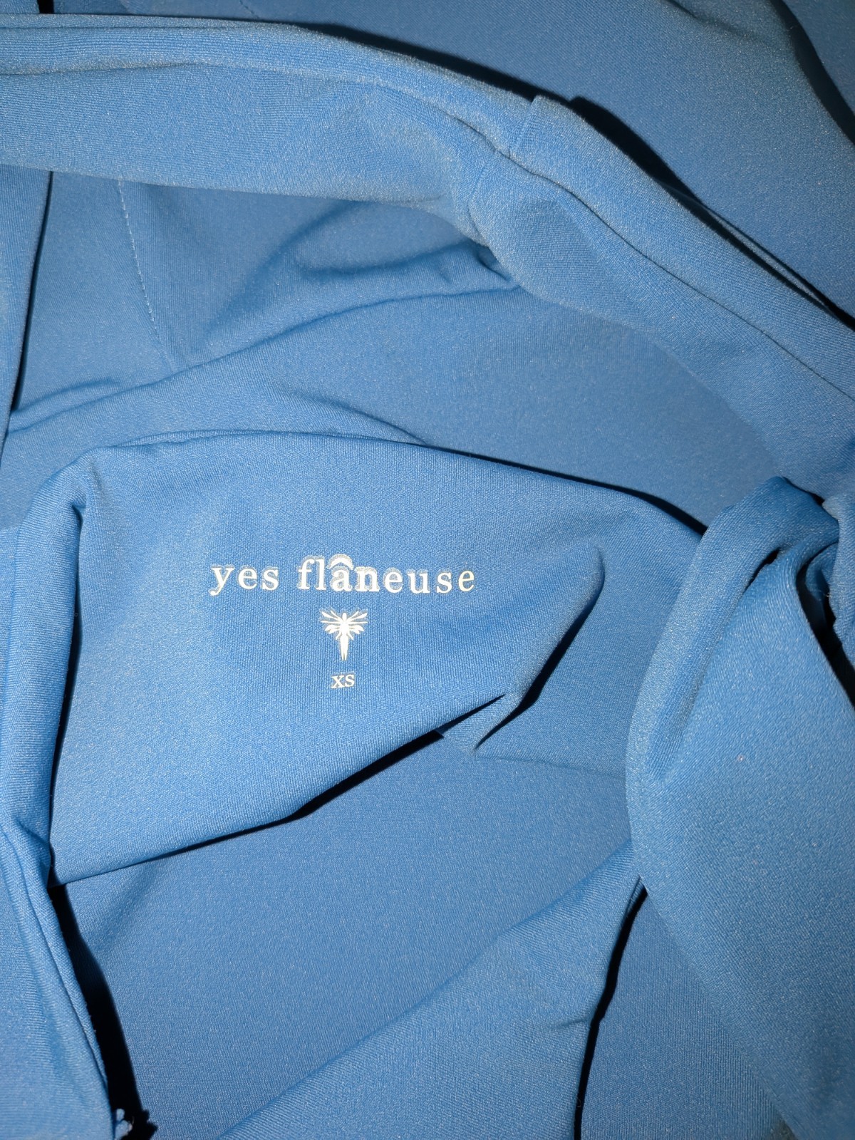 Yes Flâneuse Blue Women’s Yoga Unitard Jumpsuit XS HARMONY – CROSS-STRAP YOGA