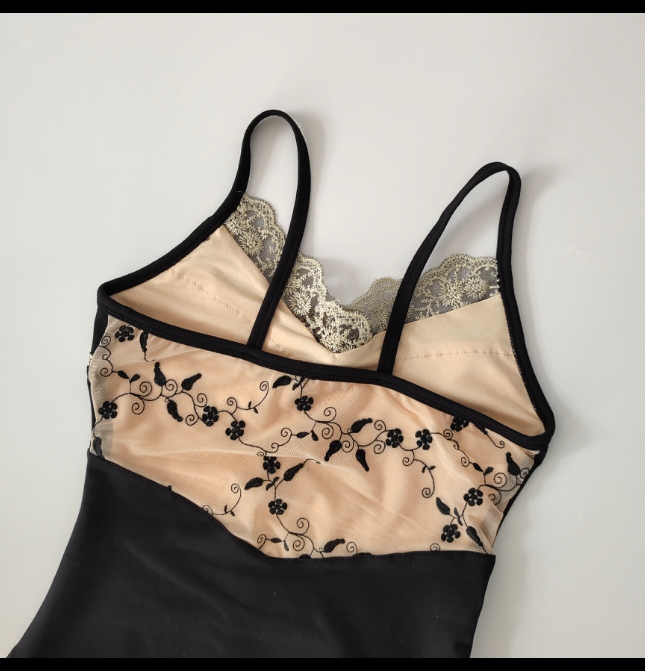 Black Leotard for Ballet wih Mesh