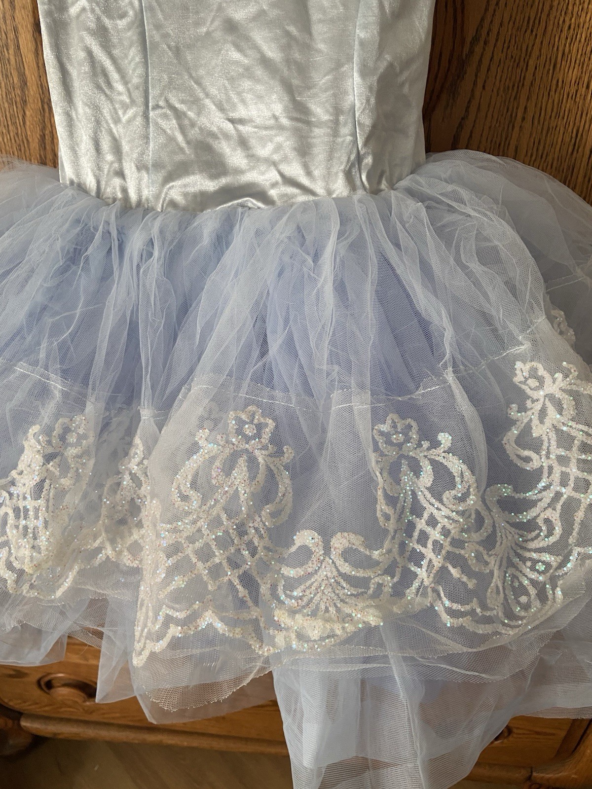 Weissman Baby Blue Sparkle Tutu Leotard Size Adult Medium
