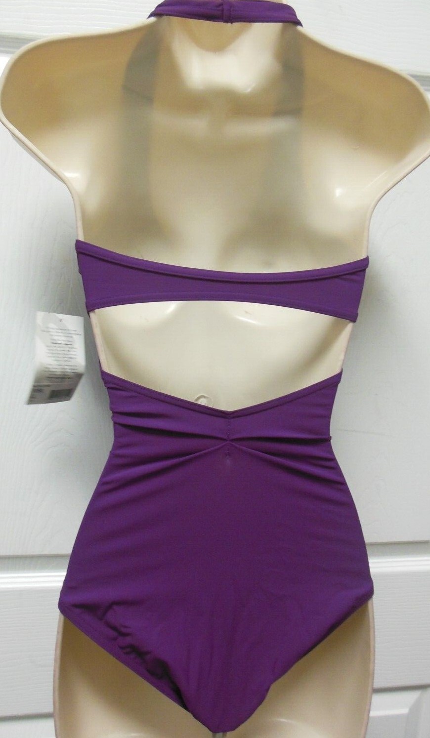 Capezio HALTER LEOTARD PLEATED FRONT Grape ADULT # 10190 DANCE BALLET ladies