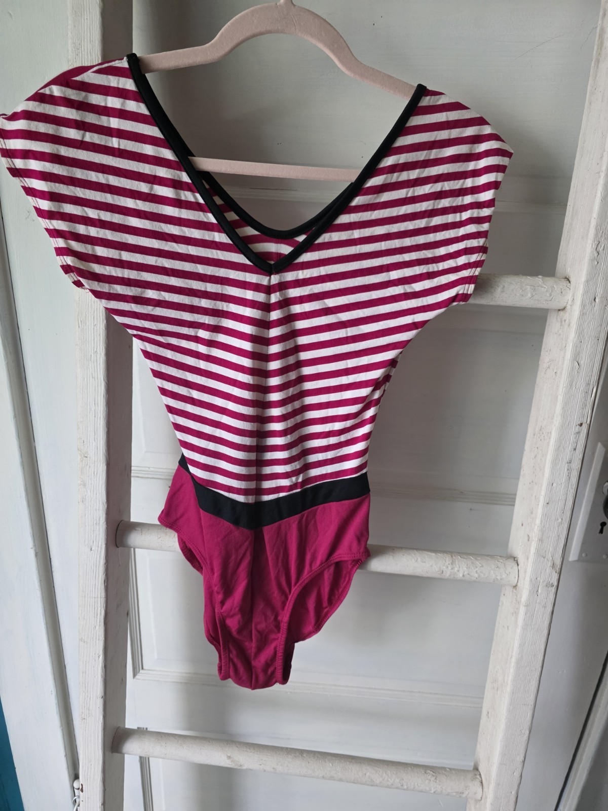 True Vintage Dance Company Striped Leotard