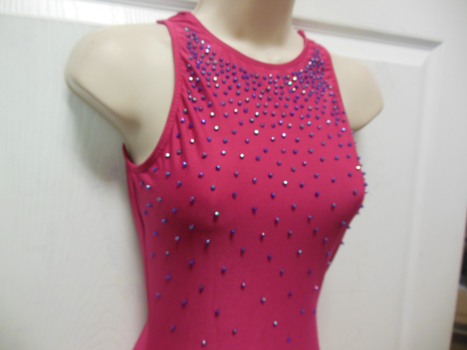 Jazz Dance LEOTARD BEADED BODICE KEYHOLE BACK 3 Color Choices CHILD ADULT