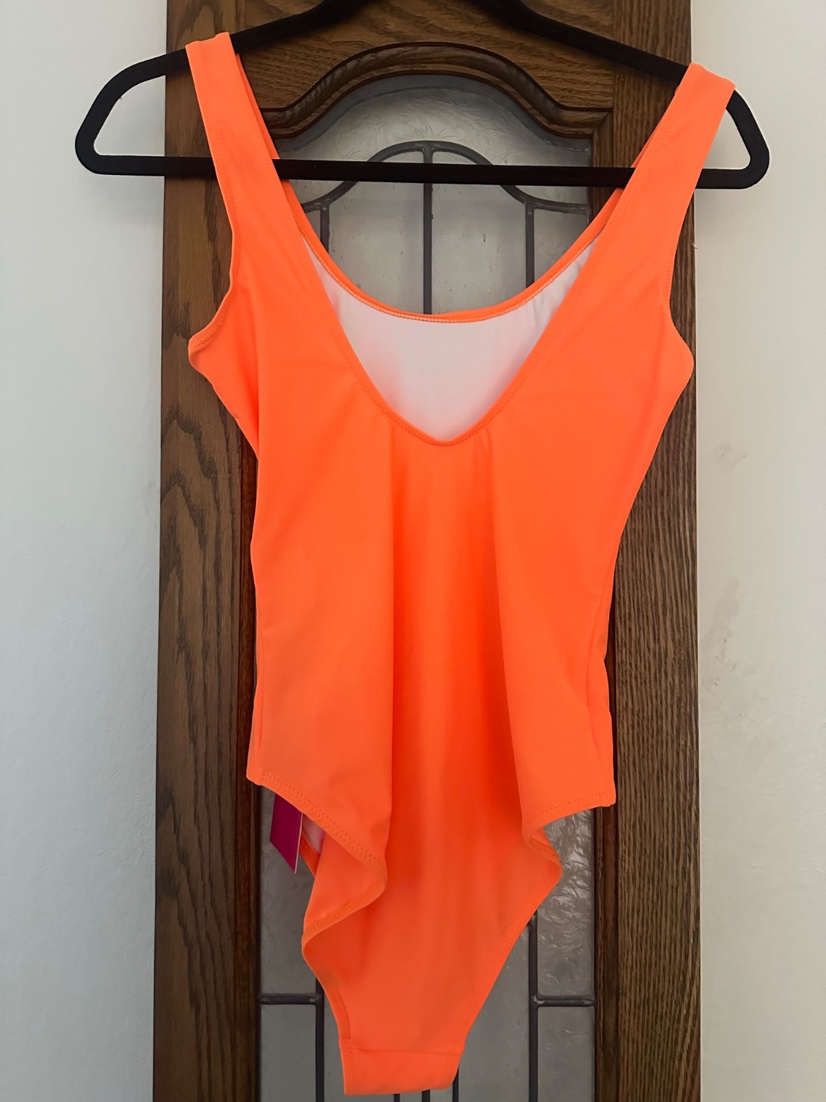 SPEERISE One Piece Tank High-Cut Leotard Small NWT Nice! NEON ORANGE