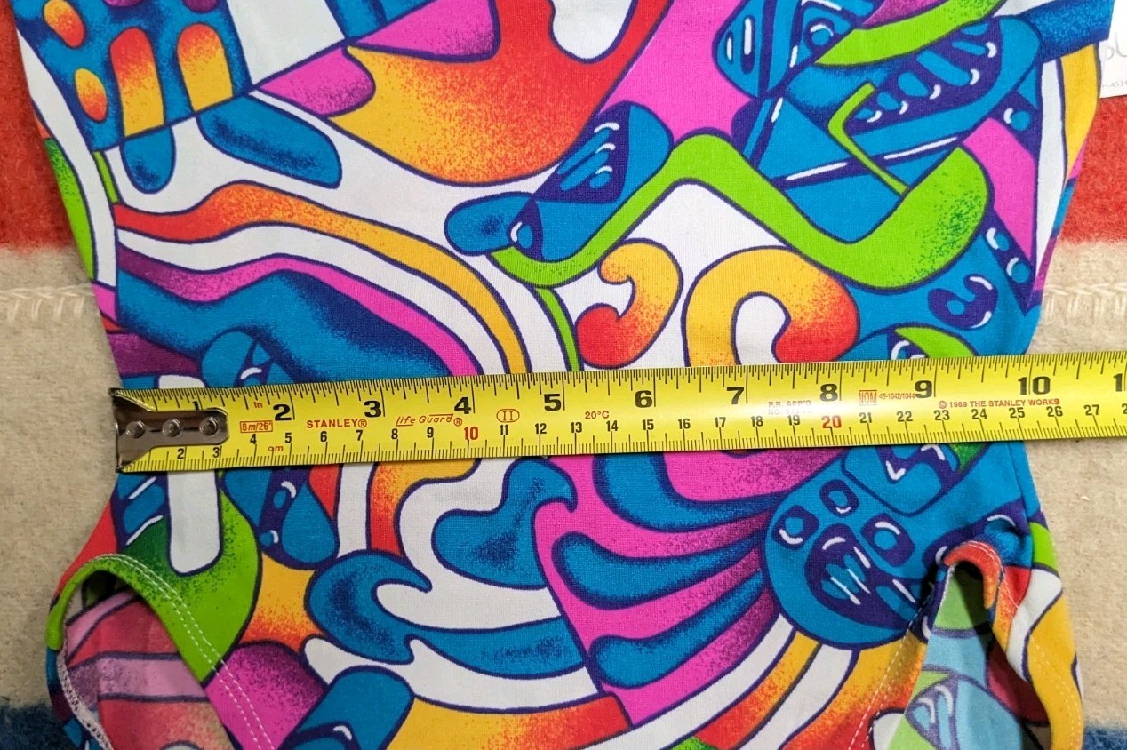 BNWT VTG 80s Gilda Marx USA Lycra Spandex Supplex Multicolor Leotard S